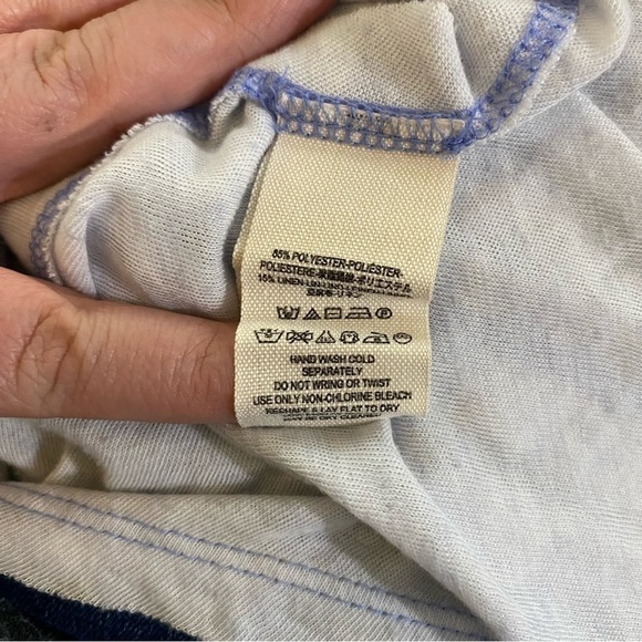 We The Free Destroyed Ombré Batwing Sleeve Opening Top Lilac Combo XS - Picture 4 of 8